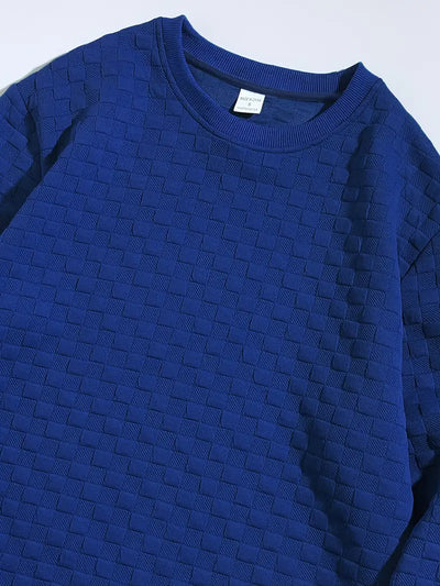Lister - Casual Long Sleeve Checkered Sweater