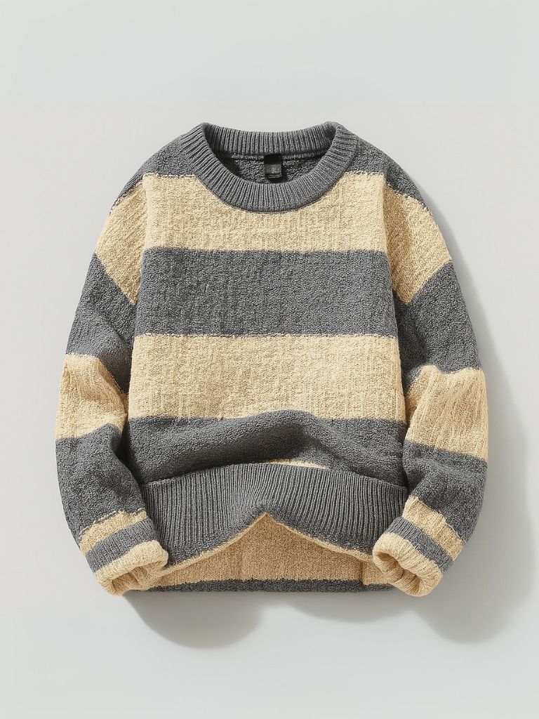 Jorren - Round Neck Striped Sweater