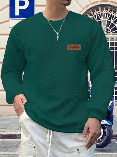 Malinga - Casual Geometric Pattern Sweatshirt With Long Sleeve