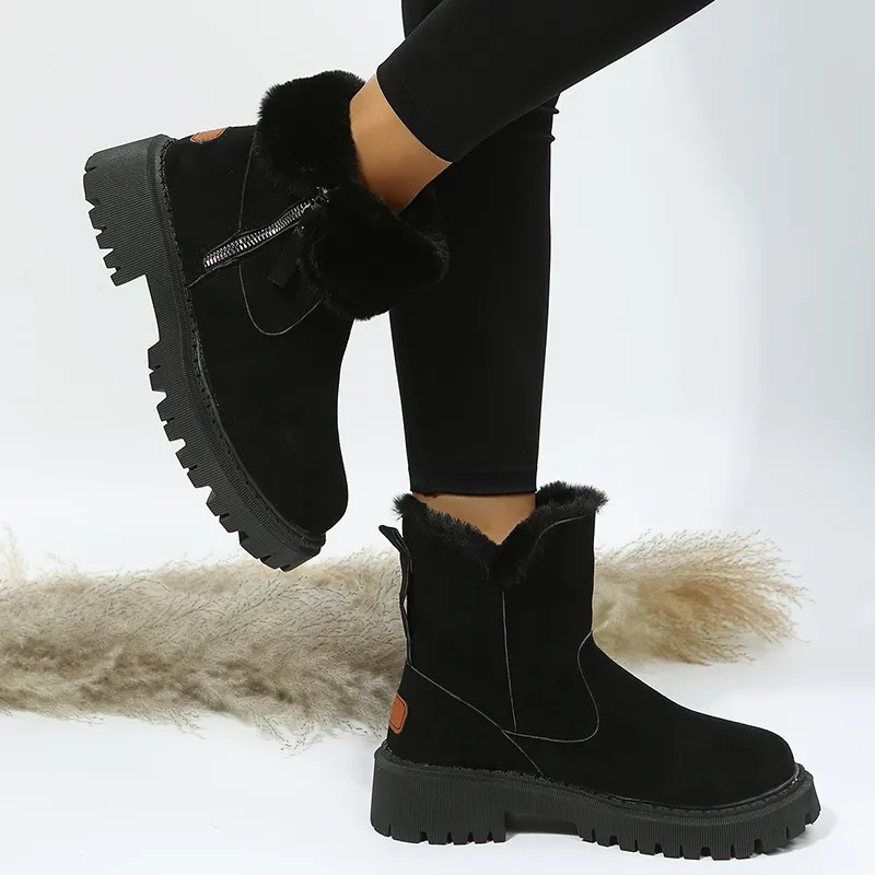 Luisaa - Comfortable Winter Boots With Side Zipper