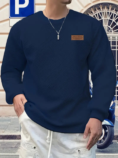 Malinga - Casual Geometric Pattern Sweatshirt With Long Sleeve