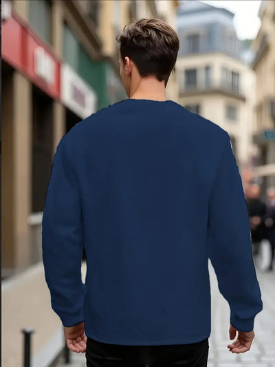 Malinga - Casual Geometric Pattern Sweatshirt With Long Sleeve