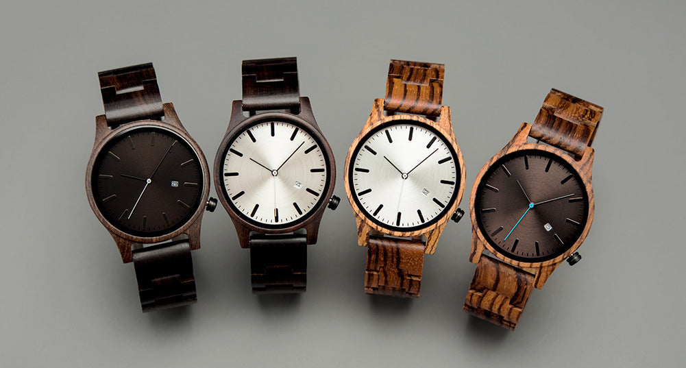 Elias Walnut Wood Quartz Watch