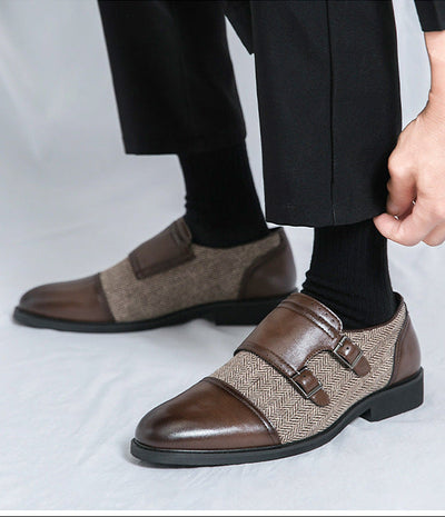 Winston Double Buckle Leather Shoes