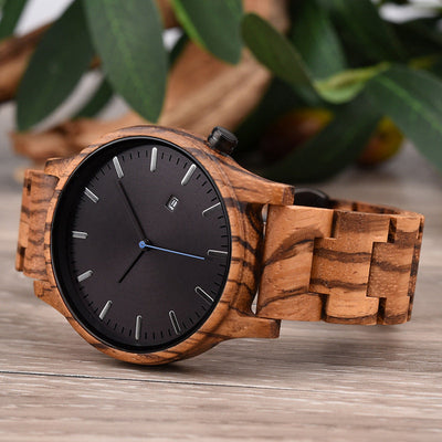Elias Walnut Wood Quartz Watch
