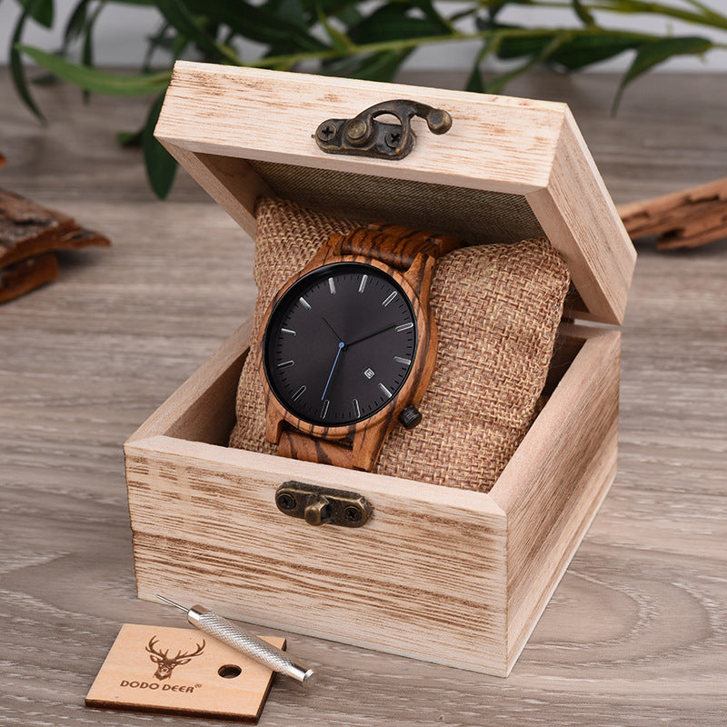 Elias Walnut Wood Quartz Watch