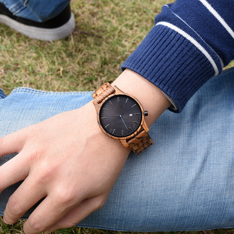 Elias Walnut Wood Quartz Watch