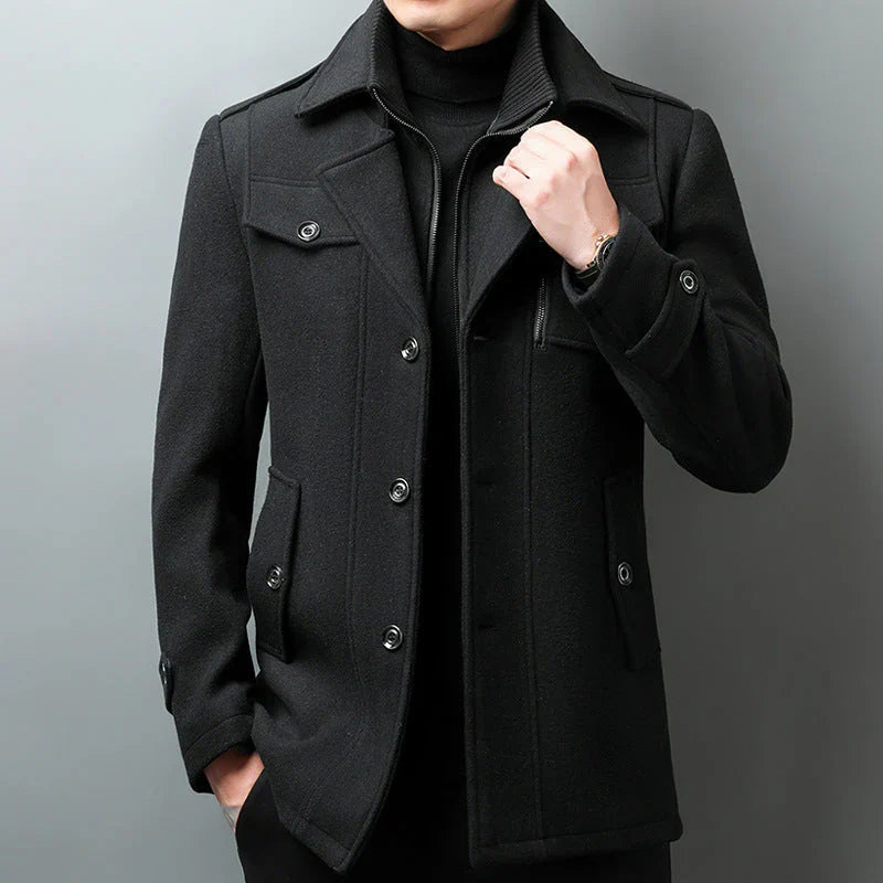 Continental Wool Blend Coat