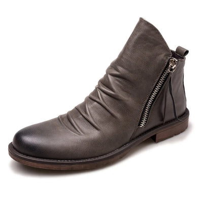 Antonio – Elegant Leather Boots With Zipper