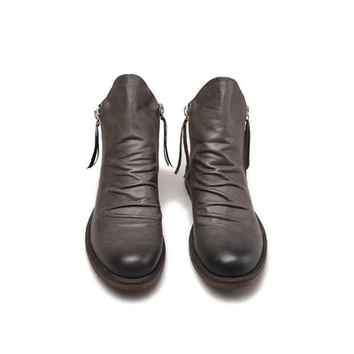 Antonio – Elegant Leather Boots With Zipper