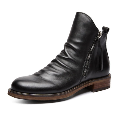 Antonio – Elegant Leather Boots With Zipper