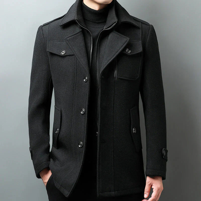 Continental Wool Blend Coat