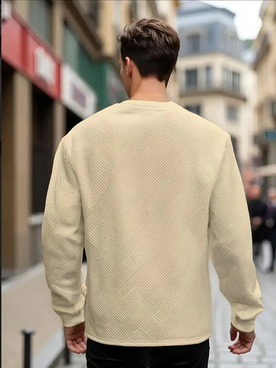 Malinga - Casual Geometric Pattern Sweatshirt With Long Sleeve