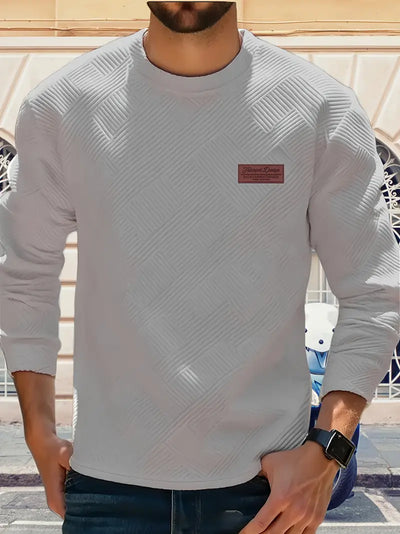 Malinga - Casual Geometric Pattern Sweatshirt With Long Sleeve