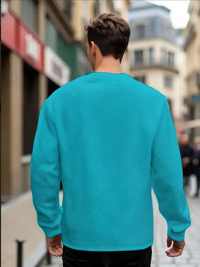 Malinga - Casual Geometric Pattern Sweatshirt With Long Sleeve