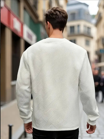 Malinga - Casual Geometric Pattern Sweatshirt With Long Sleeve