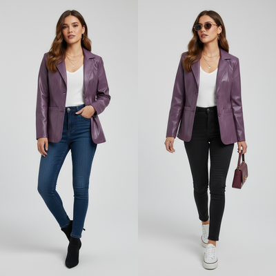 Laura Lambskin Blazer