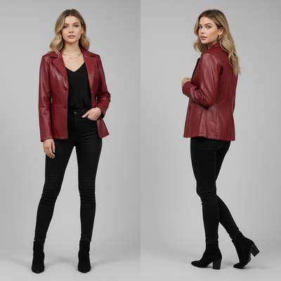 Laura Lambskin Blazer