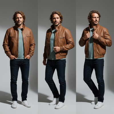 Calvin Leather Field Jacket