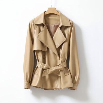 Delaney Leather Trench Coat
